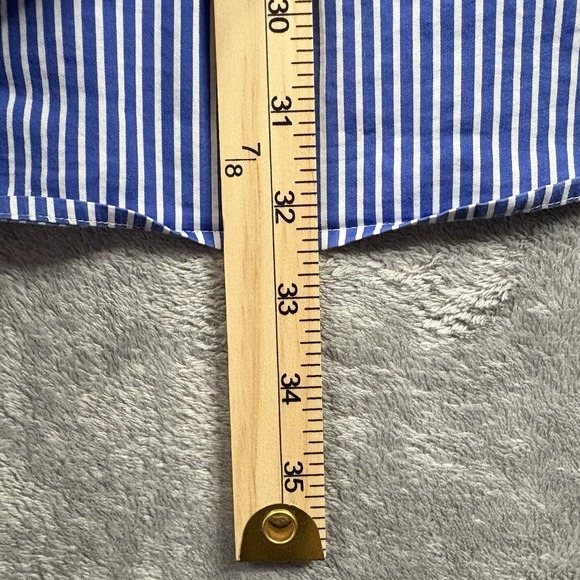 Eton Men's XL Blue Striped Dress Shirt French Cuffs Contemporary Fit LS SEE DESC - Picture 13 of 15